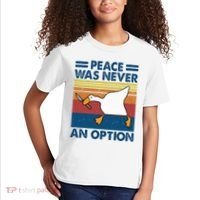 Murder Duck Peace Was Never An Option Duck With Knife Meme Kids T-Shirt thumb 2