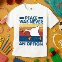Murder Duck Peace Was Never An Option Duck With Knife Meme Kids T-Shirt thumb 3
