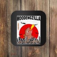 Moo Deng Pygmy Hippopotamus Funny Moodengzilla Coaster thumb 0