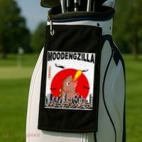 Moo Deng Pygmy Hippopotamus Funny Moodengzilla Golf Towel thumb 2