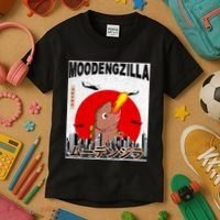 Moo Deng Pygmy Hippopotamus Funny Moodengzilla Kids T-Shirt thumb 3