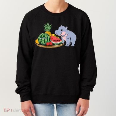 Moo Deng Predicts Donald Trump Will Win Us Election Women's Sweatshirt