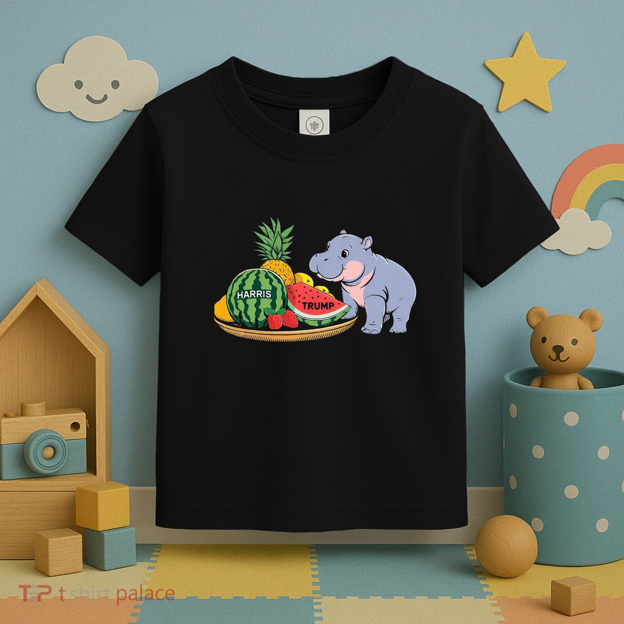 Moo Deng Predicts Donald Trump Will Win Us Election Toddler T-Shirt