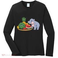 Moo Deng Predicts Donald Trump Will Win Us Election Women's Long Sleeve Shirt thumb 0
