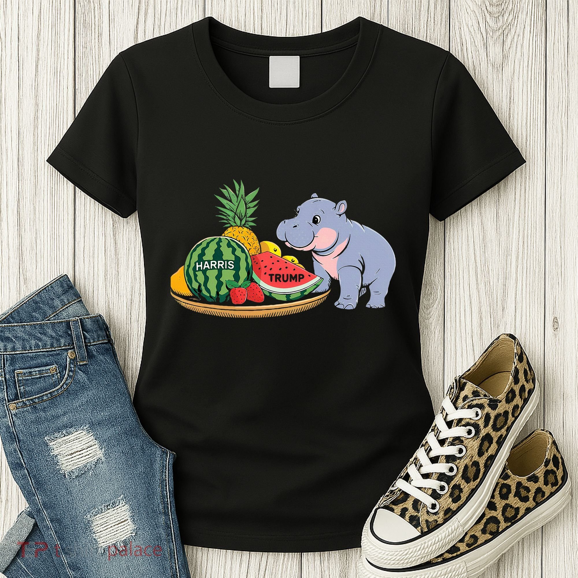 Moo Deng Predicts Donald Trump Will Win Us Election Women's T-Shirt