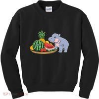 Moo Deng Predicts Donald Trump Will Win Us Election Kids Sweatshirt thumb 0