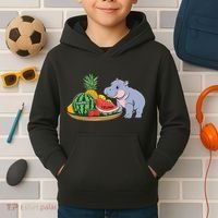 Moo Deng Predicts Donald Trump Will Win Us Election Kids Hoodie thumb 2