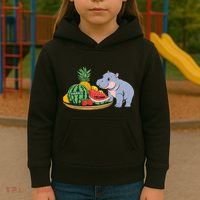Moo Deng Predicts Donald Trump Will Win Us Election Kids Hoodie thumb 3