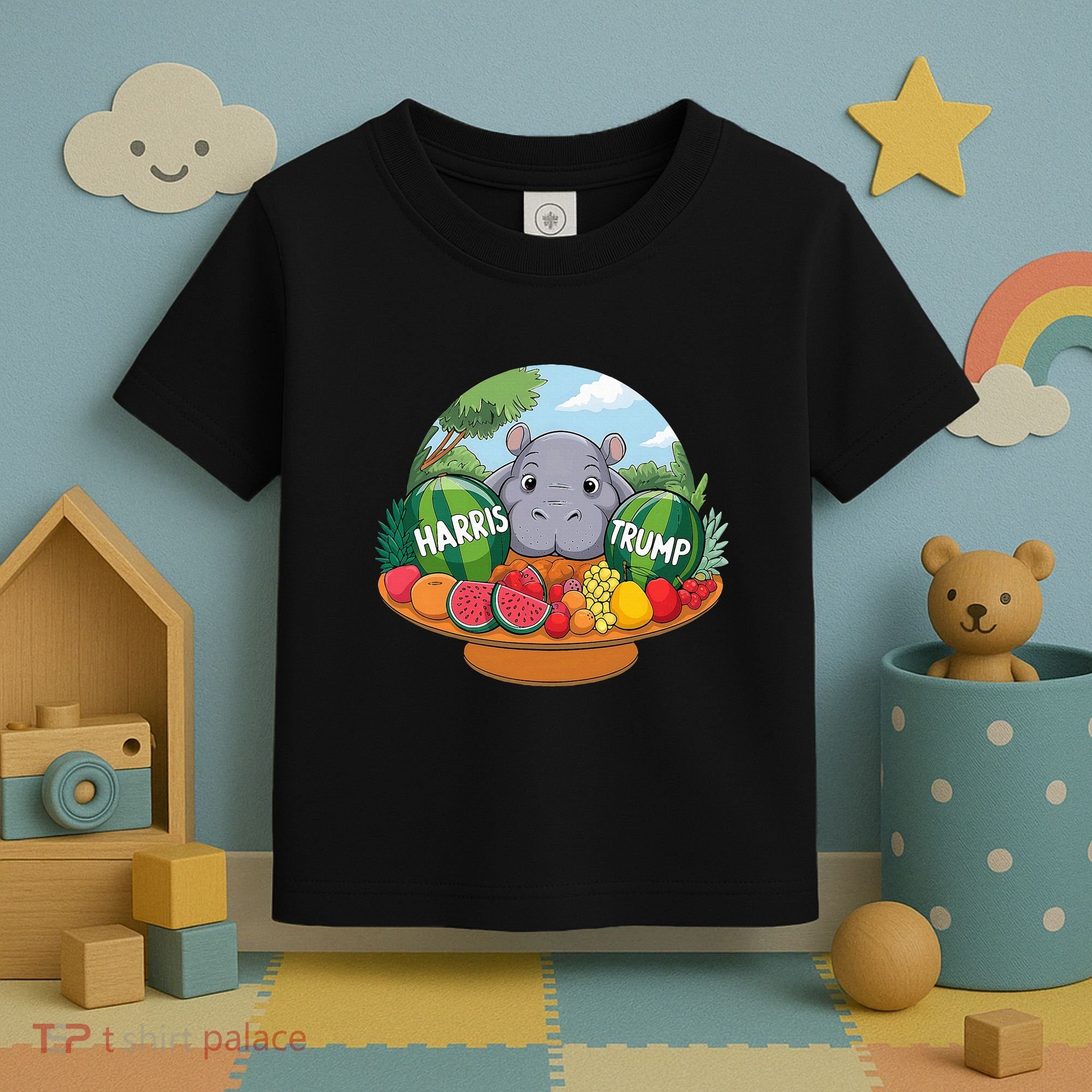 Moo Deng Predicts Donald Trump Will Win Us Election Toddler T-Shirt
