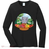 Moo Deng Predicts Donald Trump Will Win Us Election Women's Long Sleeve Shirt thumb 0