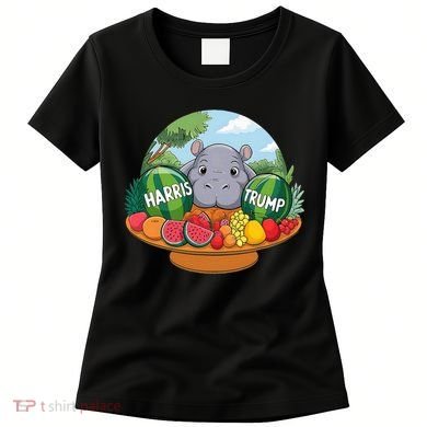 Moo Deng Predicts Donald Trump Will Win Us Election Women's T-Shirt