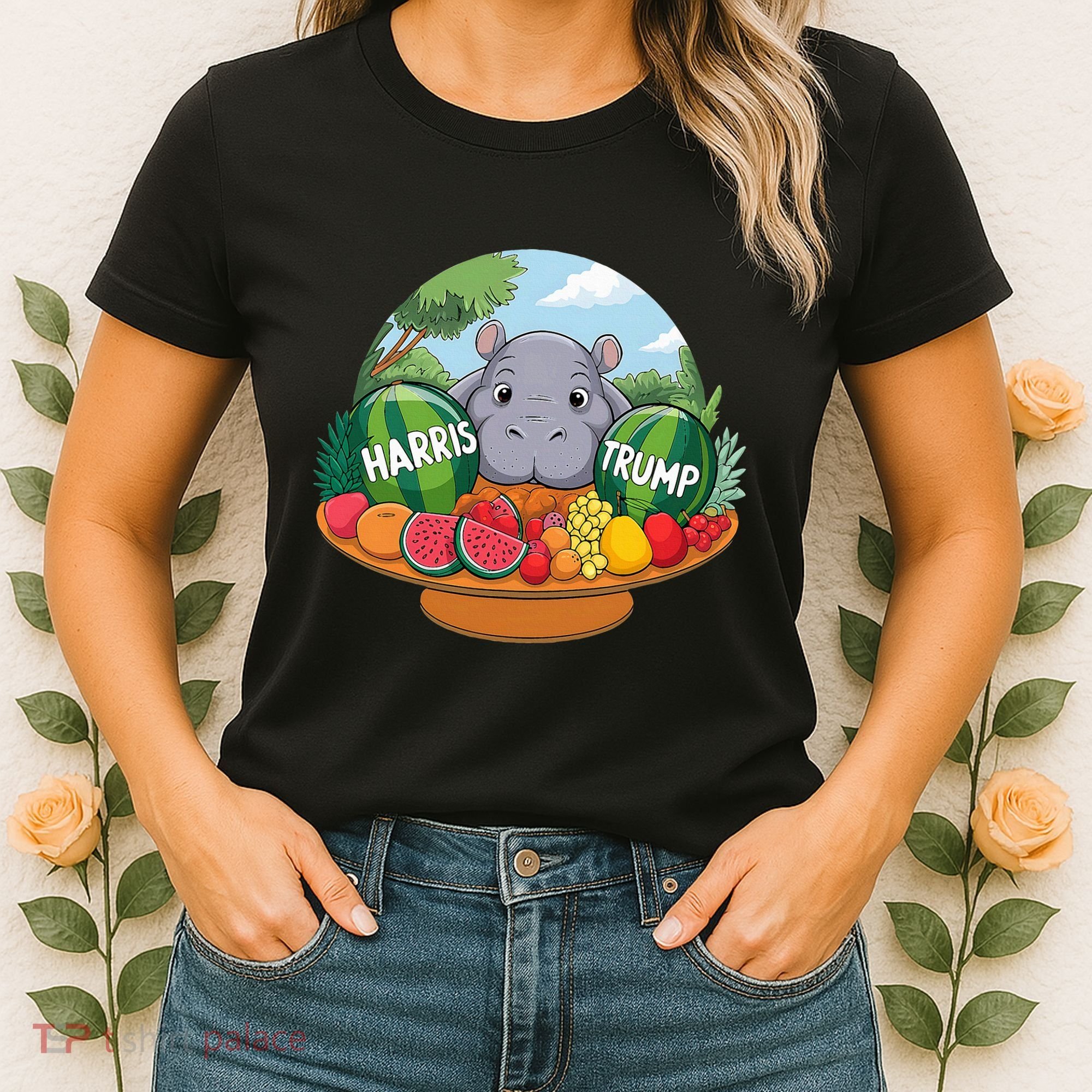 Moo Deng Predicts Donald Trump Will Win Us Election Women's T-Shirt