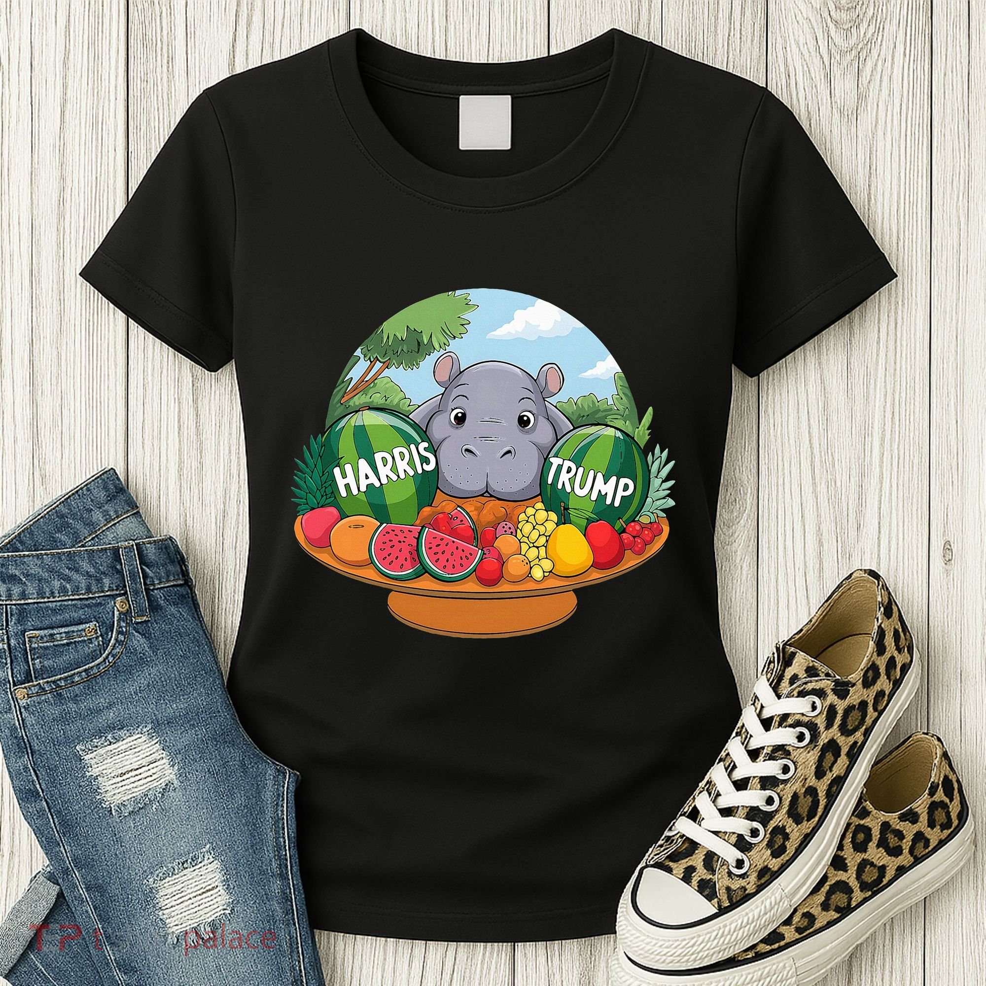 Moo Deng Predicts Donald Trump Will Win Us Election Women's T-Shirt