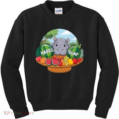 Moo Deng Predicts Donald Trump Will Win Us Election Kids Sweatshirt