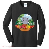 Moo Deng Predicts Donald Trump Will Win Us Election Kids Long Sleeve Shirt thumb 0