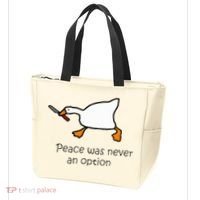 Murder Duck Peace Was Never An Option Duck With Knife Tote Bag thumb 3
