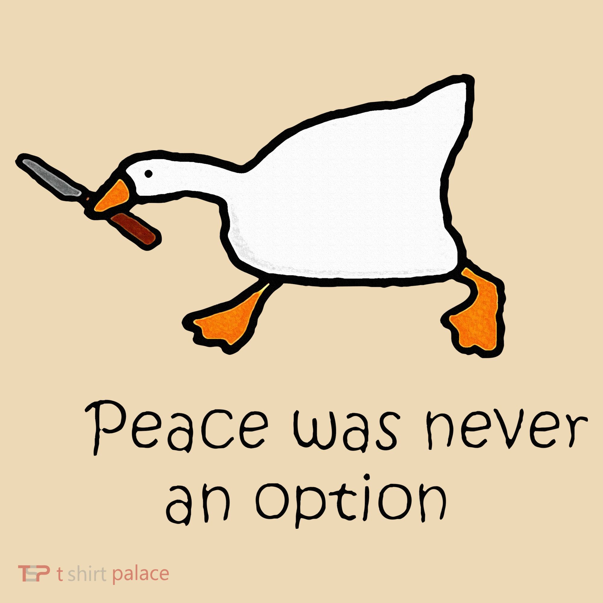 Murder Duck Peace Was Never An Option Duck With Knife Tote Bag