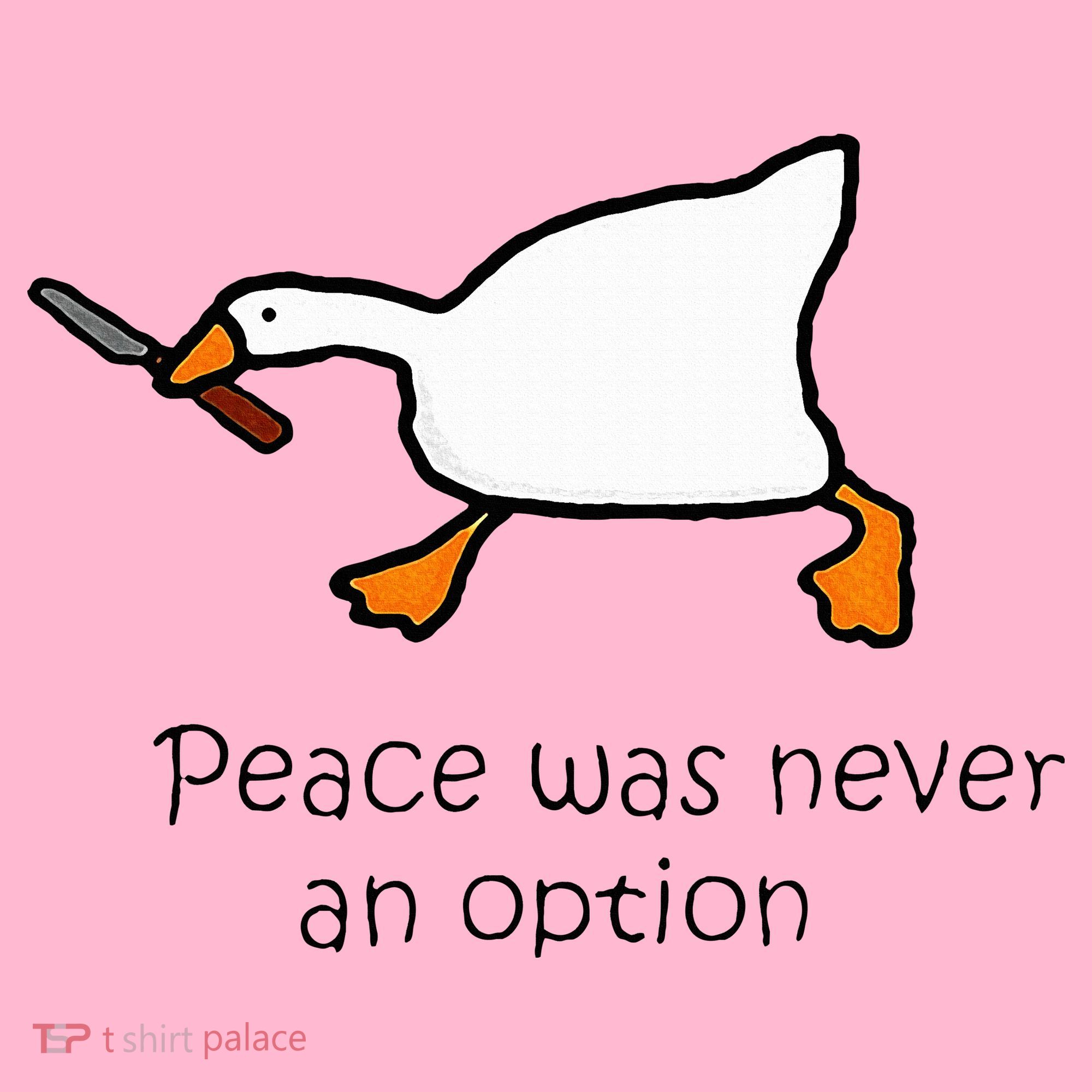 Murder Duck Peace Was Never An Option Duck With Knife Coaster