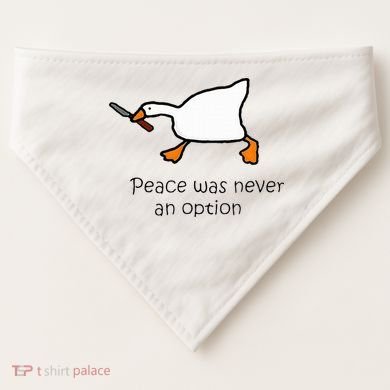 Murder Duck Peace Was Never An Option Duck With Knife USA-Made Doggie Bandana
