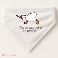 Murder Duck Peace Was Never An Option Duck With Knife USA-Made Doggie Bandana thumb 0
