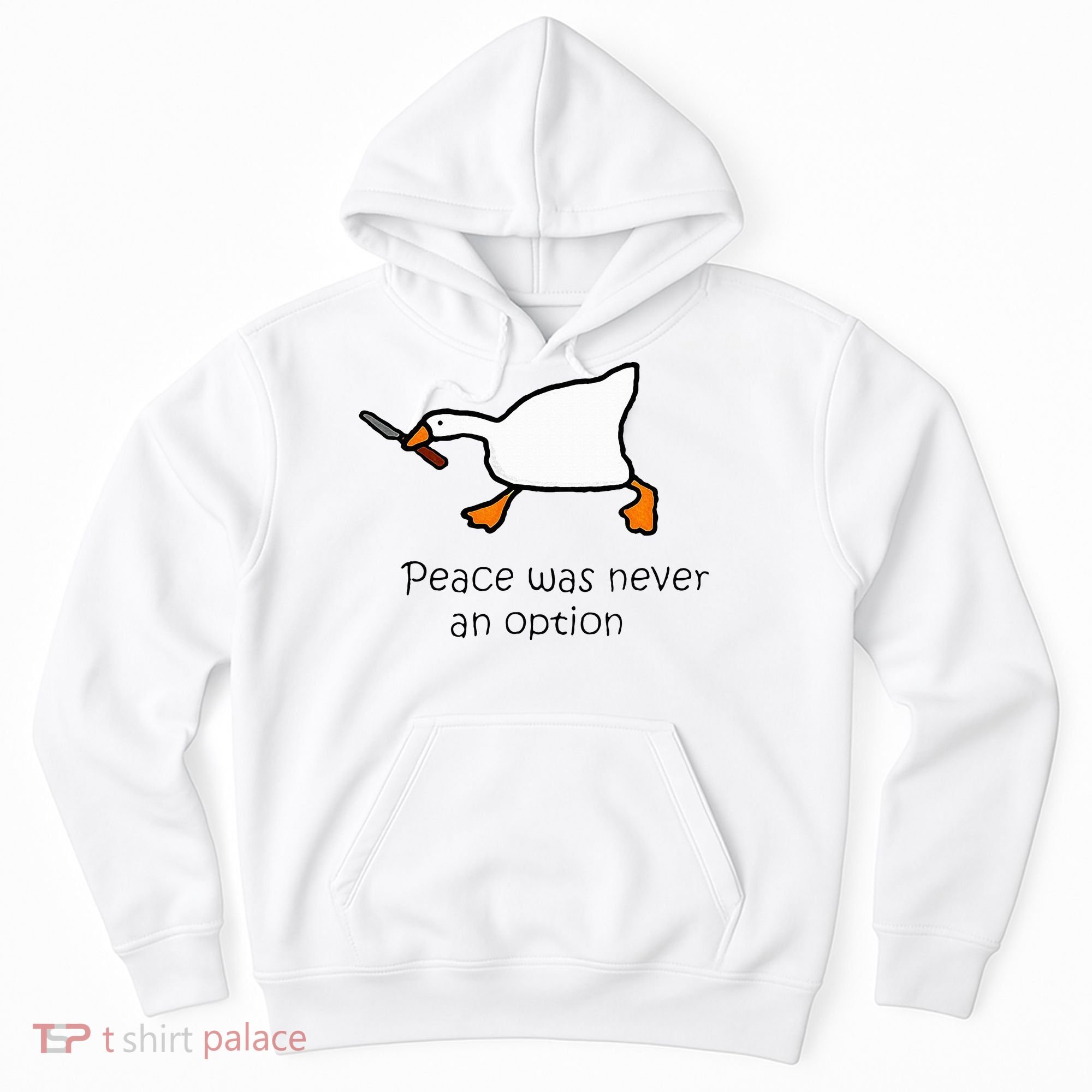 Murder Duck Peace Was Never An Option Duck With Knife Hoodie