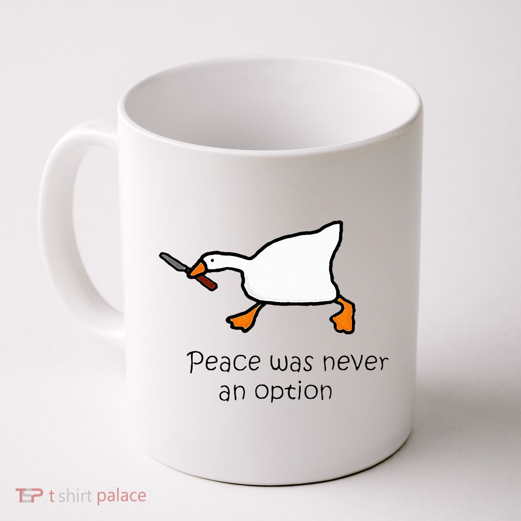 Murder Duck Peace Was Never An Option Duck With Knife Coffee Mug