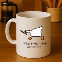 Murder Duck Peace Was Never An Option Duck With Knife Coffee Mug thumb 4