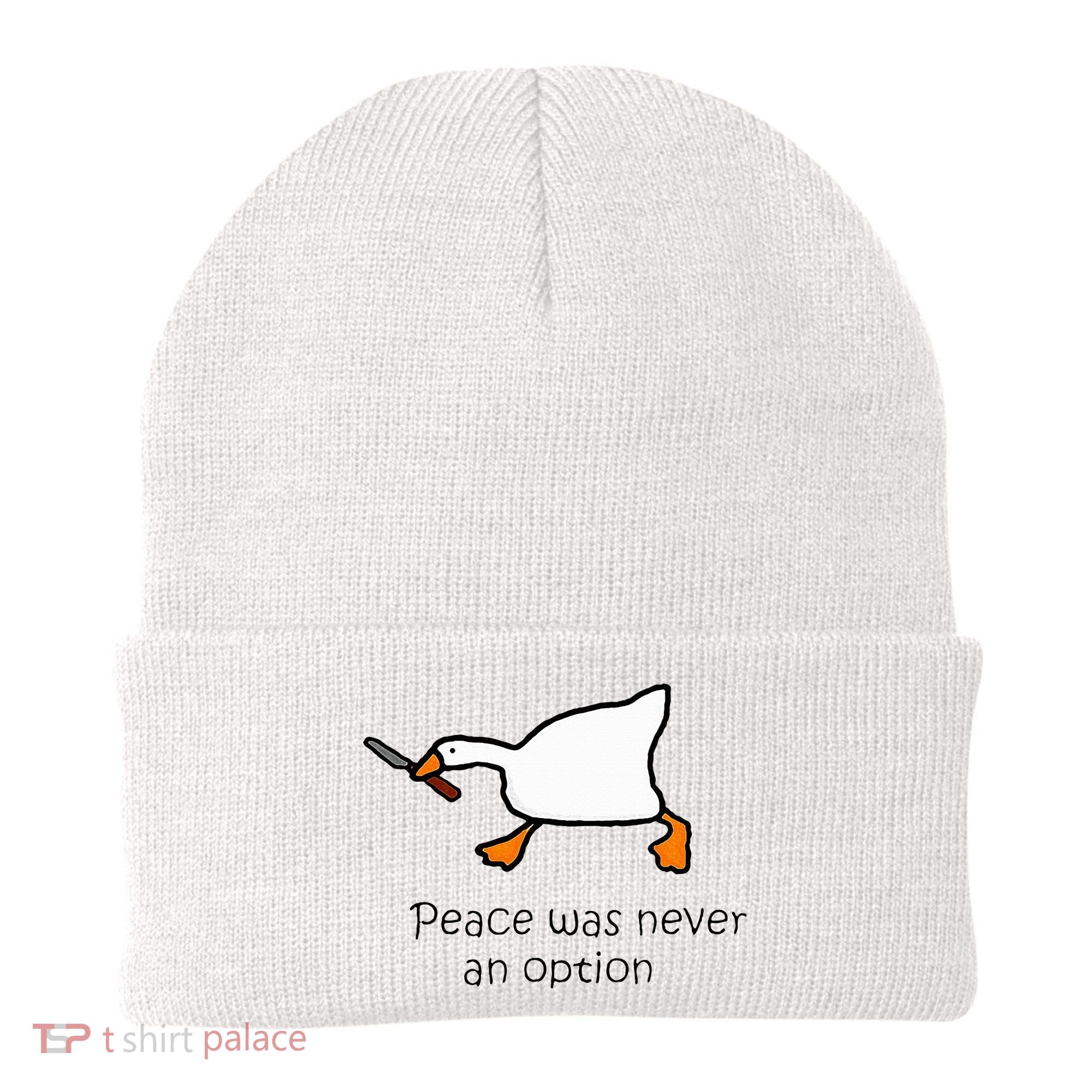 Murder Duck Peace Was Never An Option Duck With Knife Beanie