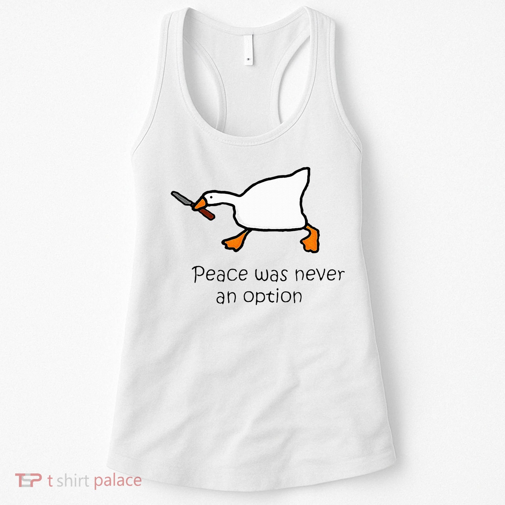 Murder Duck Peace Was Never An Option Duck With Knife Women's Tank Top