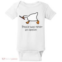 Murder Duck Peace Was Never An Option Duck With Knife Baby Bodysuit thumb 0