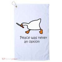 Murder Duck Peace Was Never An Option Duck With Knife Golf Towel thumb 0