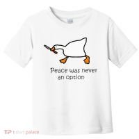 Murder Duck Peace Was Never An Option Duck With Knife Toddler T-Shirt thumb 0