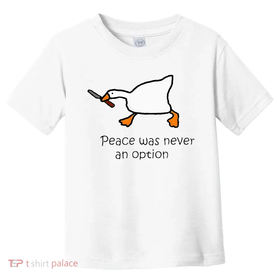 Murder Duck Peace Was Never An Option Duck With Knife Toddler T-Shirt