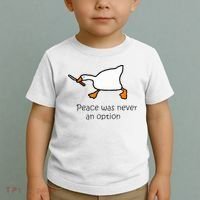 Murder Duck Peace Was Never An Option Duck With Knife Toddler T-Shirt thumb 2