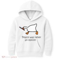 Murder Duck Peace Was Never An Option Duck With Knife Kids Hoodie thumb 0