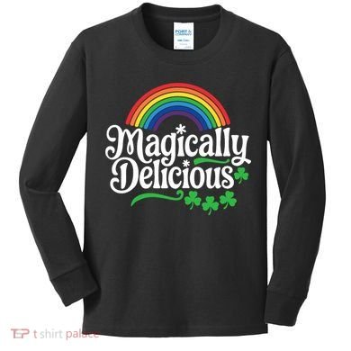 Magically Deliciousst Patricks Day Kids Long Sleeve Shirt