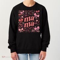Mothers Day Preppy Mama Blue Coquette Bow Women's Sweatshirt thumb 0