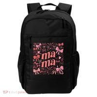Mothers Day Preppy Mama Blue Coquette Bow Backpack thumb 0