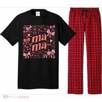 Mothers Day Preppy Mama Blue Coquette Bow Pajama Set thumb 0