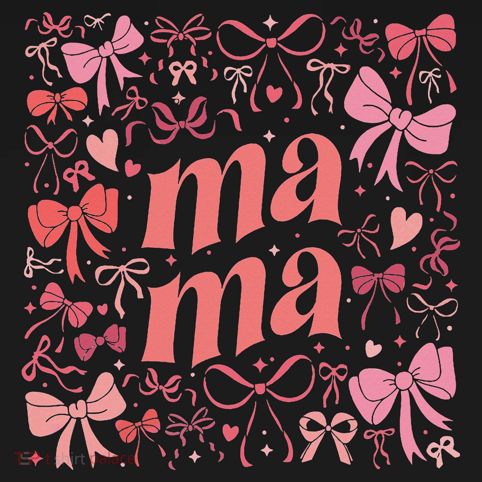 Mothers Day Preppy Mama Blue Coquette Bow Women's Hoodie