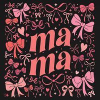 Mothers Day Preppy Mama Blue Coquette Bow Women's Long Sleeve Shirt thumb 2