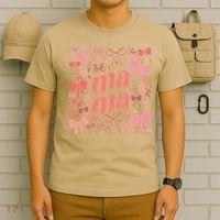 Mothers Day Preppy Mama Blue Coquette Bow T-Shirt thumb 6