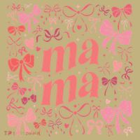 Mothers Day Preppy Mama Blue Coquette Bow Button thumb 1