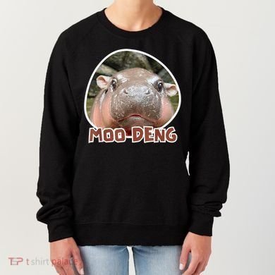 Moo Deng Pygmy Hippopotamus Funny Meme Women's Sweatshirt