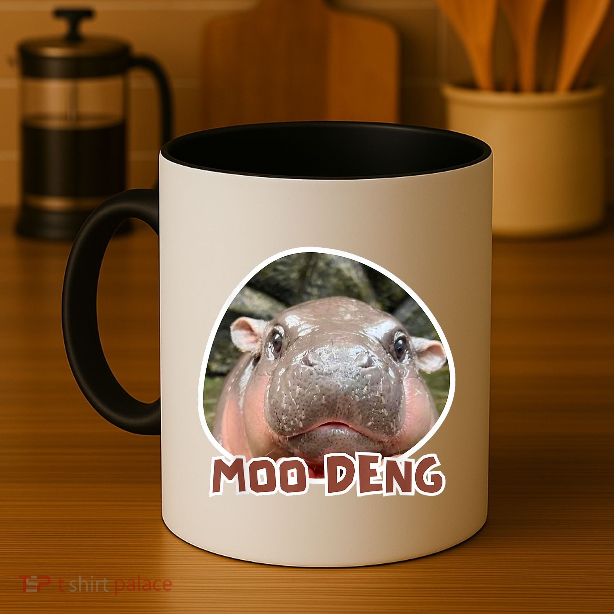 Moo Deng Pygmy Hippopotamus Funny Meme Coffee Mug