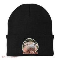 Moo Deng Pygmy Hippopotamus Funny Meme Beanie thumb 0