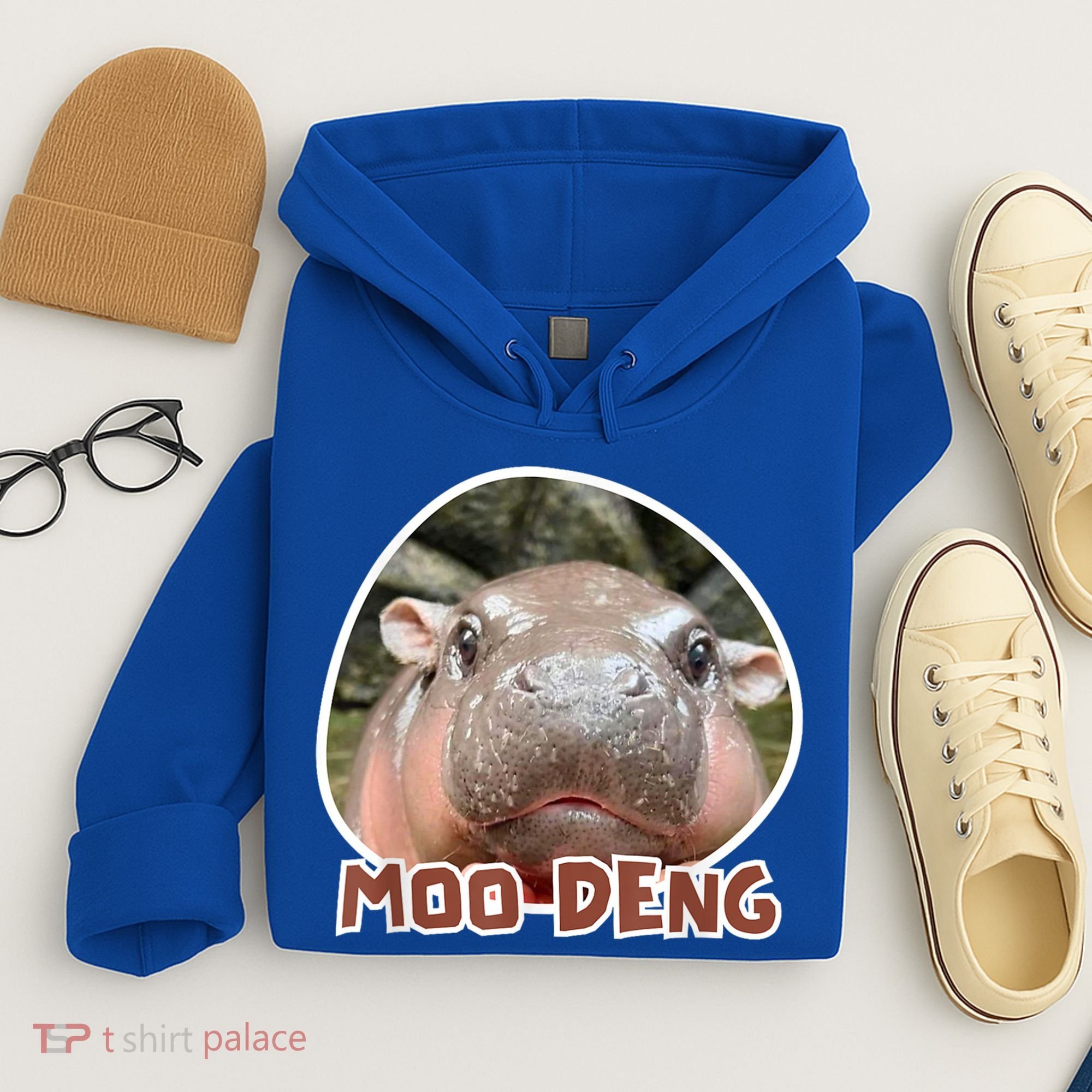 Moo Deng Pygmy Hippopotamus Funny Meme Hoodie
