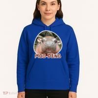 Moo Deng Pygmy Hippopotamus Funny Meme Hoodie thumb 5