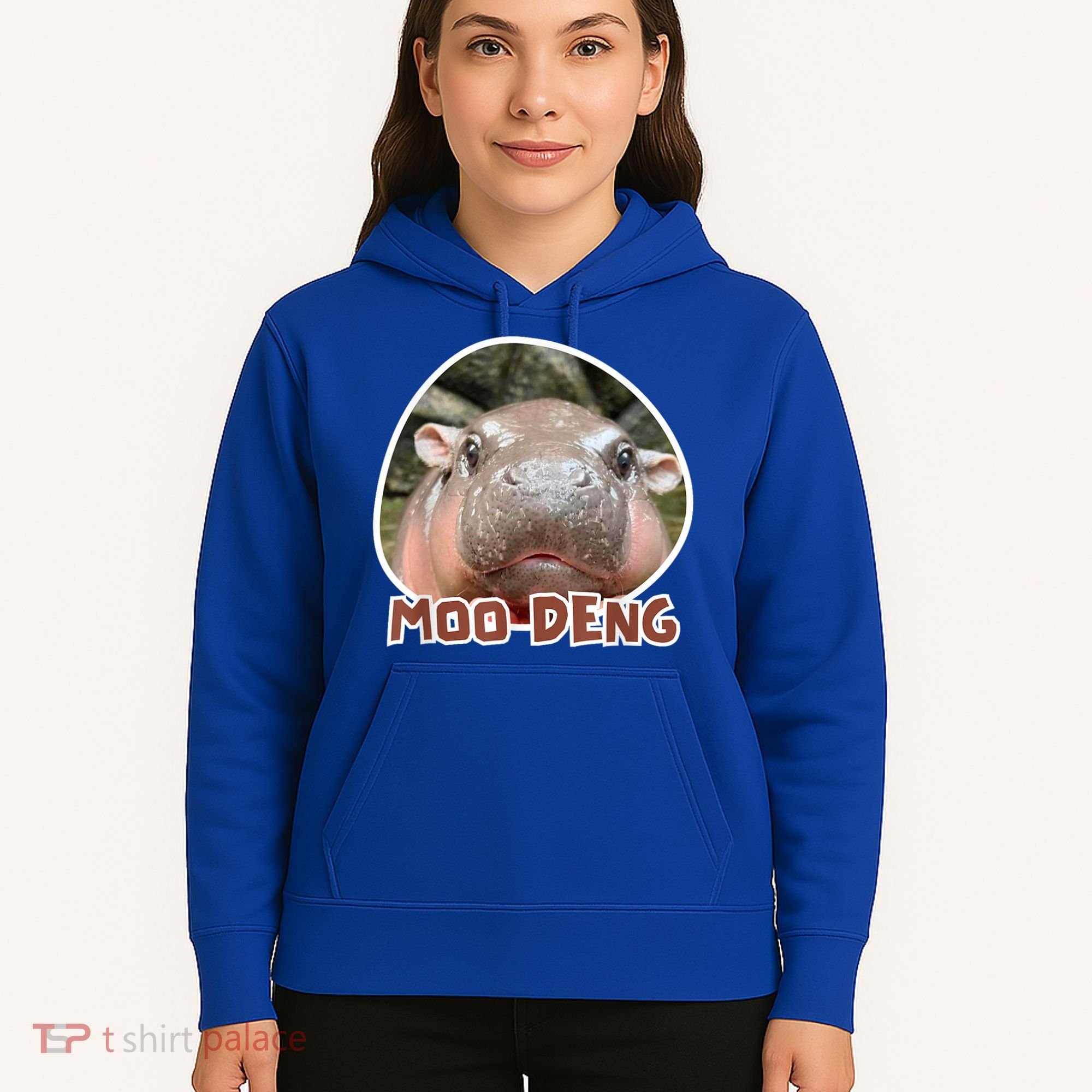 Moo Deng Pygmy Hippopotamus Funny Meme Hoodie