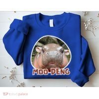 Moo Deng Pygmy Hippopotamus Funny Meme Sweatshirt thumb 2